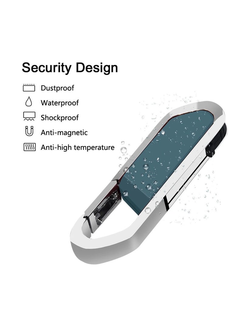 AROAQ USB Flash Drive, Portable Metal Thumb Drive with Keychain, USB 2.0 Flash Drive Memory Stick, Convenient and Fast Pen Thumb U Disk for External Data Storage, (1pc 1GB Blue)  - Image 2
