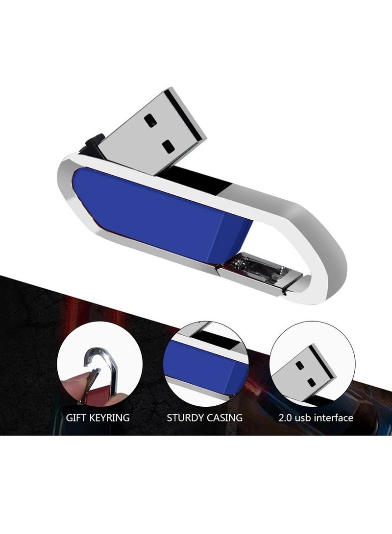 AROAQ USB Flash Drive, Portable Metal Thumb Drive with Keychain, USB 2.0 Flash Drive Memory Stick, Convenient and Fast Pen Thumb U Disk for External Data Storage, (1pc 1GB Blue)  - Image 4