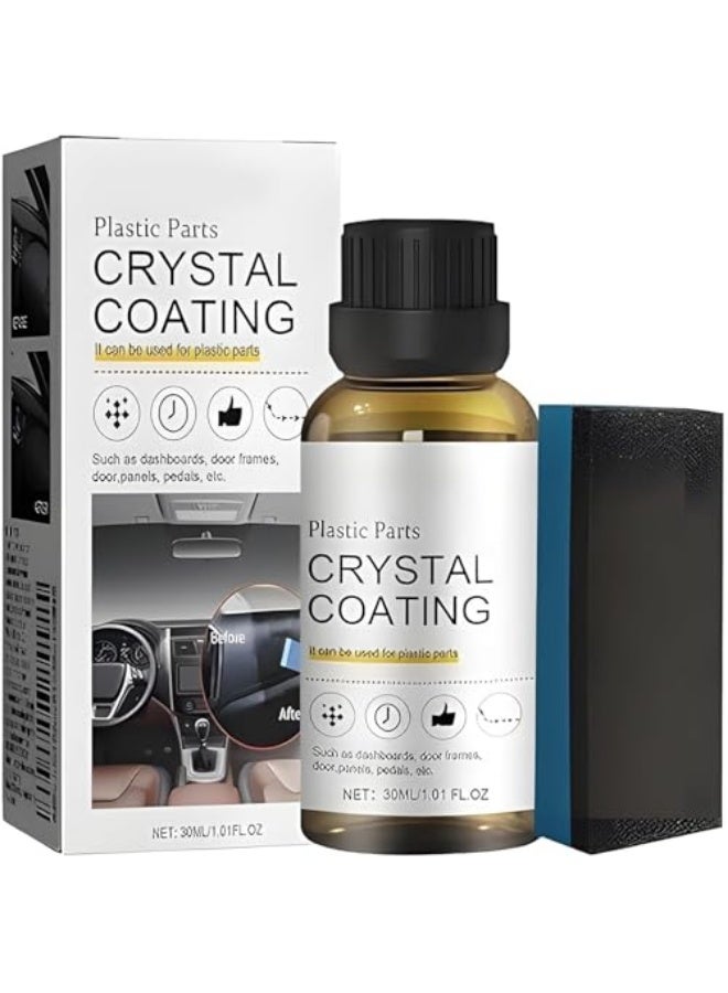 طلاء كريستالي لإعادة تجديد البلاستيك للسيارات والدراجات – DISENO سائل ترميم PVC سعة 30 مل – منظف ومُلمّع لأجزاء التابلوه والبلاستيك الداخلي والخارجي - Image 1