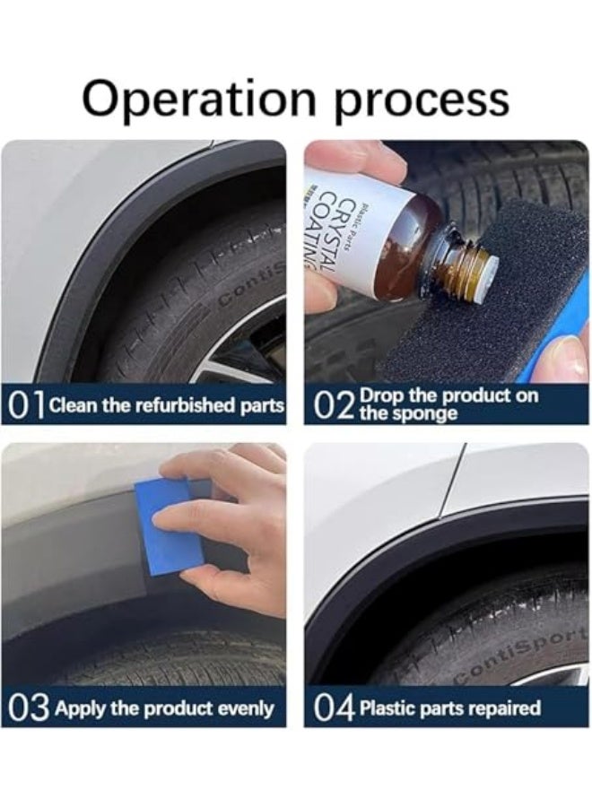 طلاء كريستالي لإعادة تجديد البلاستيك للسيارات والدراجات – DISENO سائل ترميم PVC سعة 30 مل – منظف ومُلمّع لأجزاء التابلوه والبلاستيك الداخلي والخارجي - Image 3