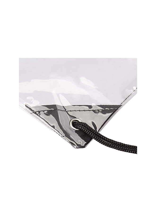 S-TOP 2 Pieces Clear Drawstring Bags, Waterproof Small Clear Bag for Stadium Colleges Sport Event Work Concert Security Approved - Image 3