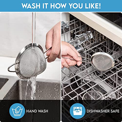 Kafoor Fine Mesh Strainer - 3.3 Inch Conical Sieve - Tea Strainers for Loose Tea, Coffee Strainer, Food Strainer, Juice Strainer, and Much More! - Image 5