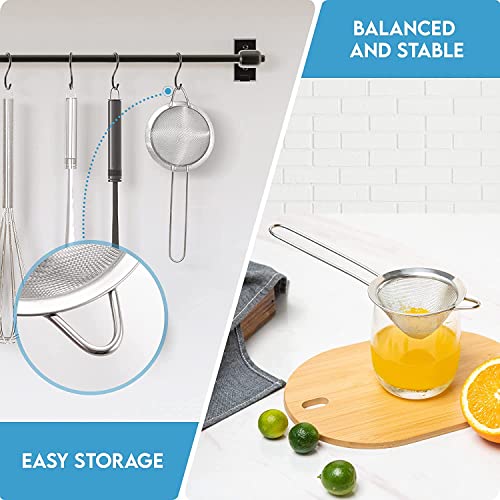 Kafoor Fine Mesh Strainer - 3.3 Inch Conical Sieve - Tea Strainers for Loose Tea, Coffee Strainer, Food Strainer, Juice Strainer, and Much More! - Image 3