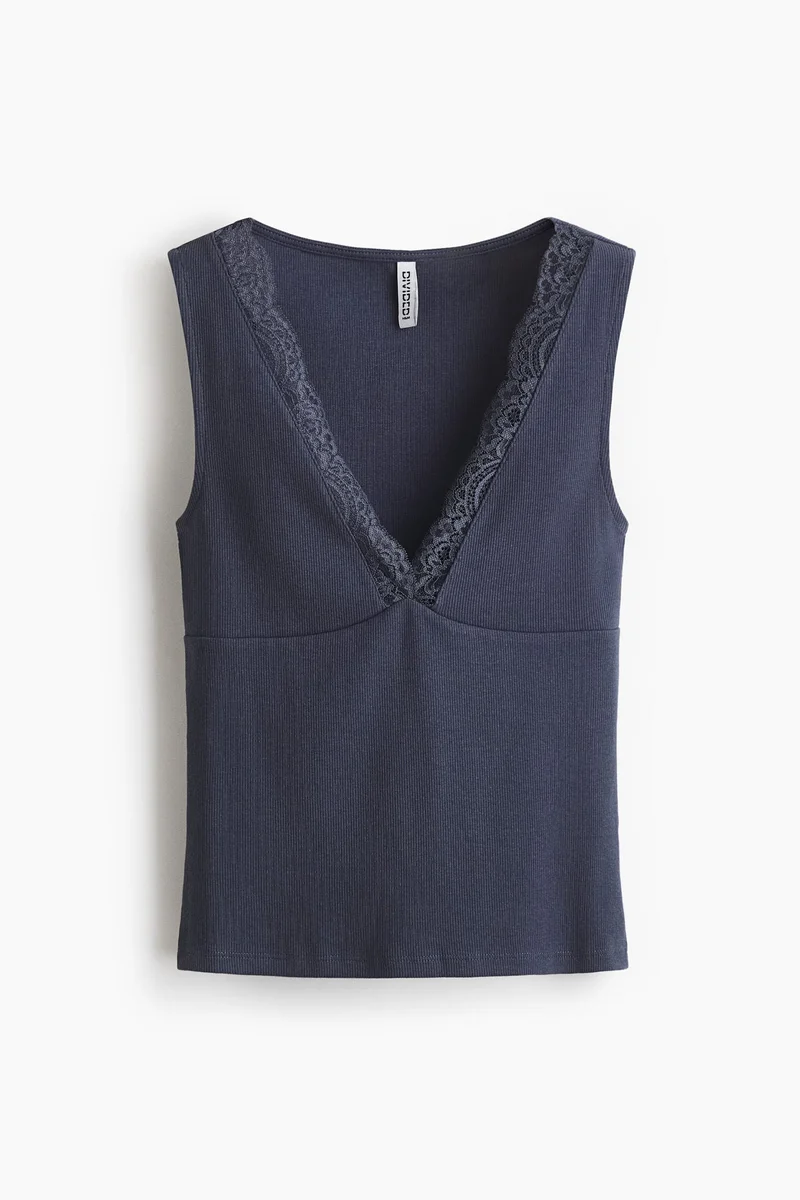 H&M Lace-trimmed vest top