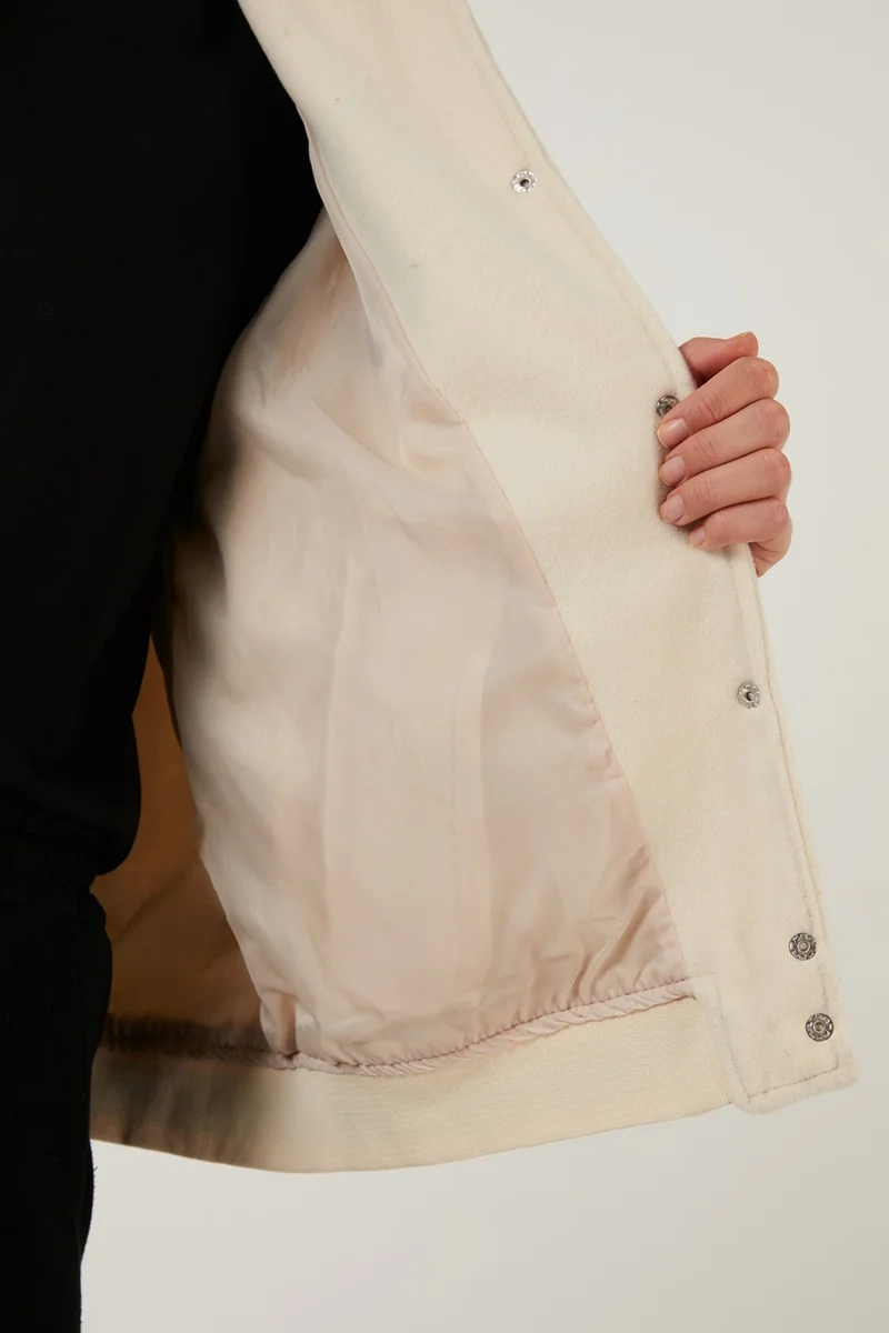 Lela Oversize College Collar Pocket Bomber Coat Women's Coat 42190903