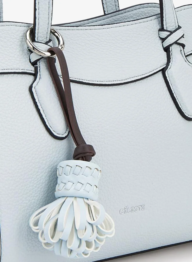 Celeste BLUE Textured Crossbody Bag With Tassel Detail for Women | Best Price UAE