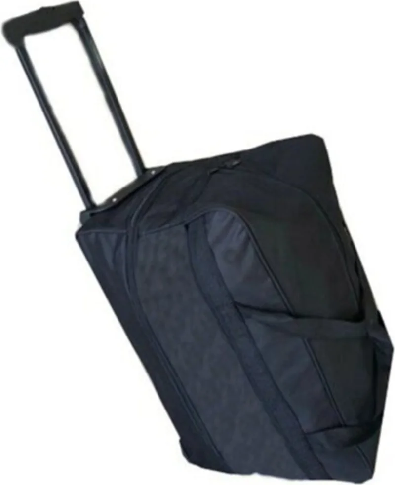 Esbuik Black Large Size Suitcase with Wheels, Bellows, Space-Saving Design