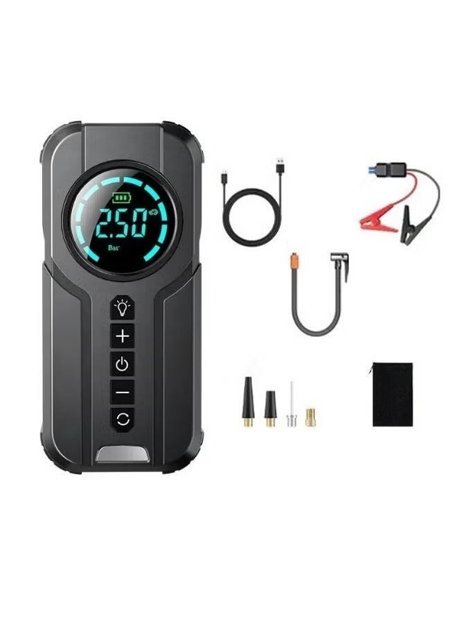 Denx DX414 6000mAh Portable Car Jump Starter with Built-In Air Blower & Power Bank Function - Image 3