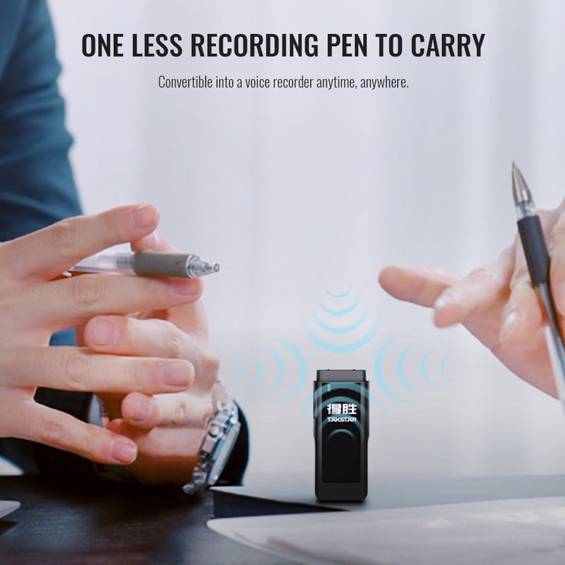 TAKSTAR V4 One-Trigger-One 2.4G Wireless Microphone Clip-on Mic Real-Time Monitoring 120M Transmission with Charging Case 32GB TF Card 3-in-1 Receiver for DSLR Camera Camcorder iOS Android Devices - Image 5