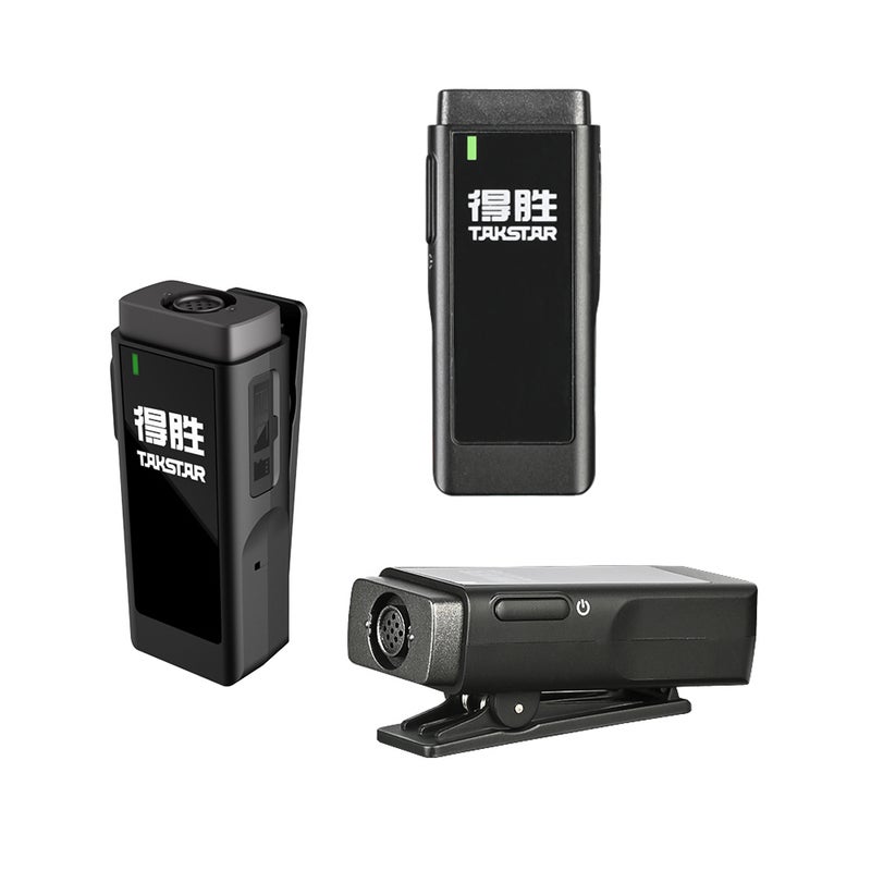 TAKSTAR V4 One-Trigger-One 2.4G Wireless Microphone Clip-on Mic Real-Time Monitoring 120M Transmission with Charging Case 32GB TF Card 3-in-1 Receiver for DSLR Camera Camcorder iOS Android Devices - Image 2