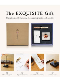 ARTEX Luxury Fountain Pen Set With Stand - Museum Art Collections - Crafting Timeless Beauty - The Best Gift & Office Desk Decor, German Schmidt Fine Nib, Solid Metal & Marble Texture  - Image 4