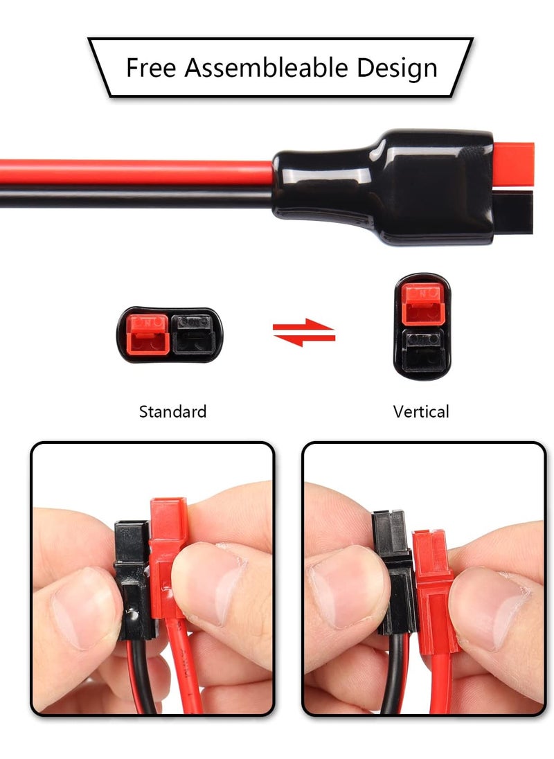 CERRXIAN CERRXIAN 32FT 12AWG XT90 Female to Solar Panel Connector 30A Power Pole Port Extension Cable for Electric Bike Solar Panel to Portable GeneratorXT90F  - Image 3