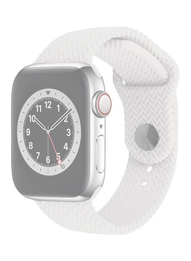 BGM Replacement Strap For Apple Watch Series 6/SE/5/4 40mm And 3/2/1 38mm White - Image 1