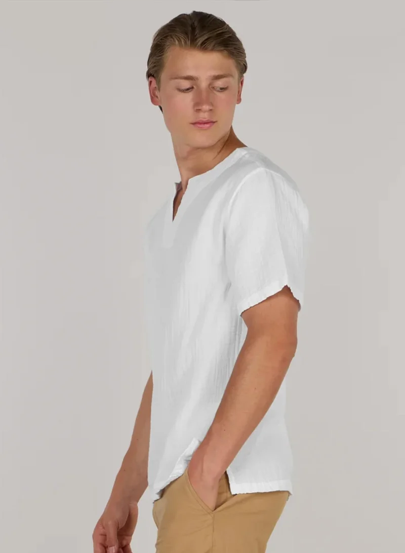 جاست نيتشر قميص بياقة كرو بتصميم كلاسيكي