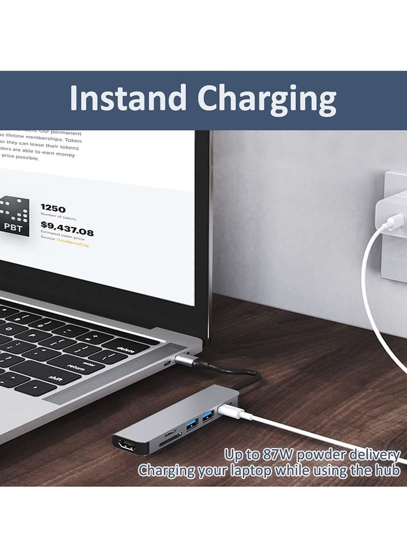 Youque - 6 in 1 Laptop Docking Station Hub Multiport Adapter - Image 1
