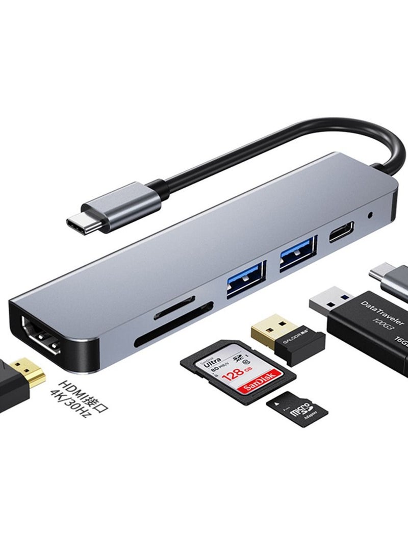 Youque - 6 in 1 Laptop Docking Station Hub Multiport Adapter - Image 1
