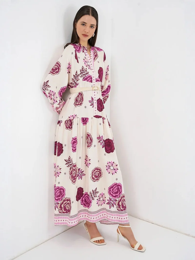 BIG DART BDART Patterned V-Neck Maxi Dress