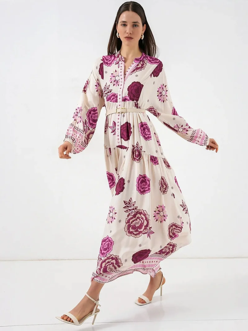 BIG DART BDART Patterned V-Neck Maxi Dress