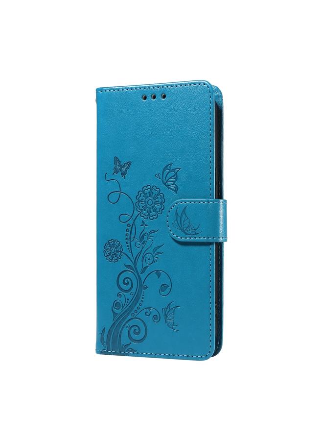 اس-توب جراب هاتف Realme C55 من الجلد المنقوش بزهور الفراشة - Image 2