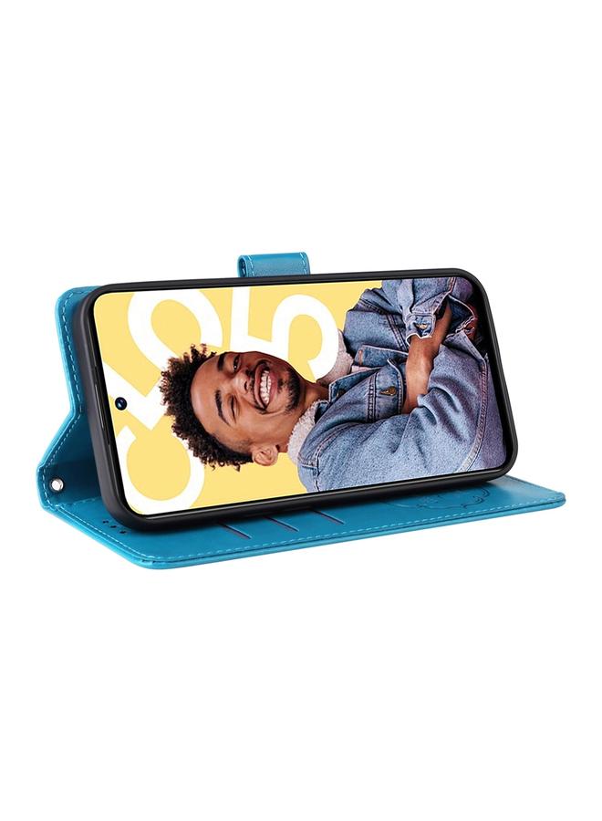 اس-توب جراب هاتف Realme C55 من الجلد المنقوش بزهور الفراشة - Image 5