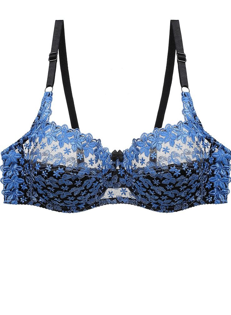 Loquat Ultra Thin Lace Bra C Cup And D Cup Large Bra Women's Underwear 