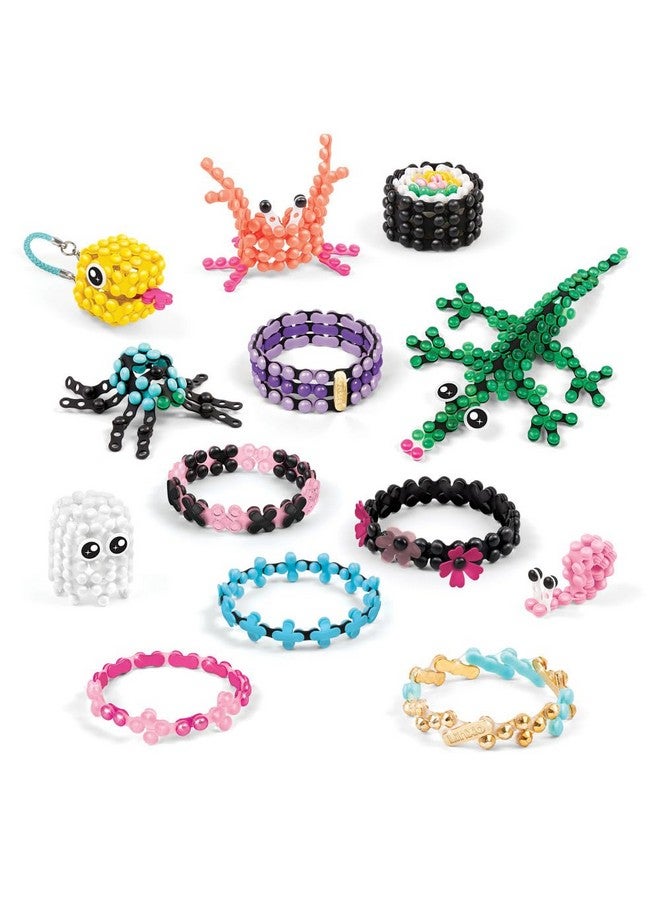 Make It Real: LinXo Creator Set 650 pcs, DIY 13 Projects, Jewelry & Collectible Figures, Design-Build-Rebuild, Flexible Pieces, Girls & Kids Ages 6+ - Image 4