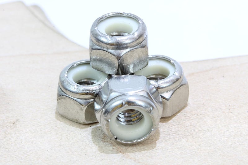 Bolt Dropper No. 8-32 Nylon Insert Lock Nut (100 Pieces) Stainless Steel Finish Hex Nuts, 304 (18-8) Plain Finish Corrosion Resistant Commercial Grade - Image 5