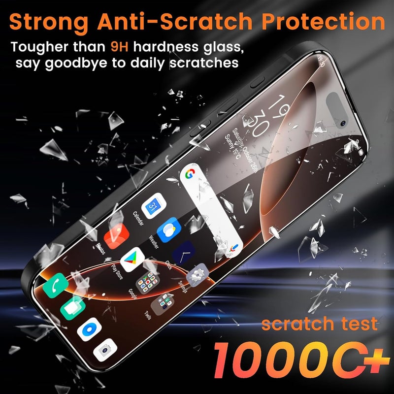 Lesakit 4+4 Pack Privacy Screen Protector for iPhone 16 Pro Max 6.9-Inch with 4 Pack Camera Lens Protector, Anti Spy Tempered Glass Film 9H Hardness Case Friendly - Image 4