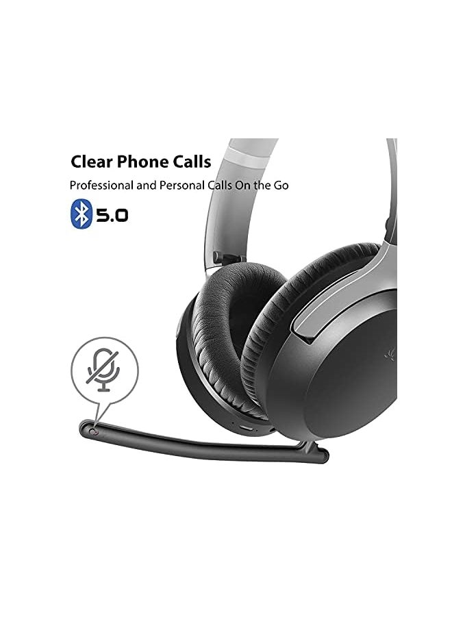 Aria Pro Aptx Hd Bluetooth 5.0 Noise Cancelling Headphones With Boom Microphone For Music And Calls Ssd Option Low Latency Over Ear Wireless And Wired Headset For Phone Computer Laptop