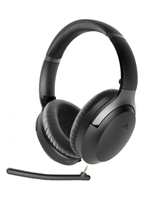 Aria Pro Aptx Hd Bluetooth 5.0 Noise Cancelling Headphones With Boom Microphone For Music And Calls Ssd Option Low Latency Over Ear Wireless And Wired Headset For Phone Computer Laptop
