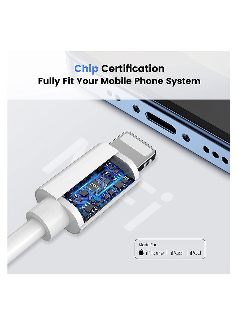 Raxoom [Apple MFi Certified] Aux Cord for iPhone, Lightning to 3.5mm Aux Stereo Audio Cable Adapter Compatible with iPhone 13/12/11/XS/XR/X/8/7/All iOS for Car Home Stereo, Speaker, Headphone-3.3ft (White)  - Image 3
