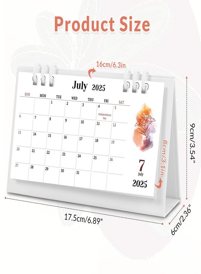 Zuozee Small Desk Calendar 2025-2026, Pink Monthly Desktop Calendar - Runs From January 2025 Until December 2026, 6.3" x 3.1", Mini Standing Flip 2025 Calendar for Home, School and Office Supplies - Image 4