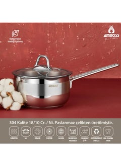AMBOSS Deep bowl / glass lid 16 * 09 cm Turkish made (Ambos) 