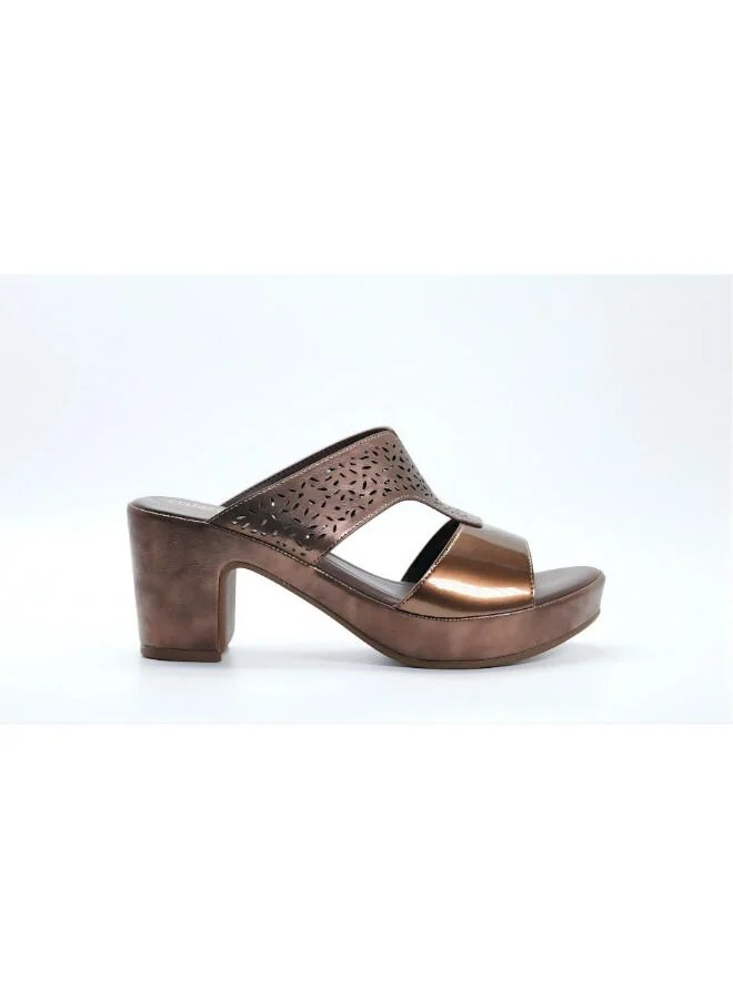 ميشيل مورجان 092-3143 Michelle Morgan Stylish Heeled Slide Sandals 514RJ75E Bronze