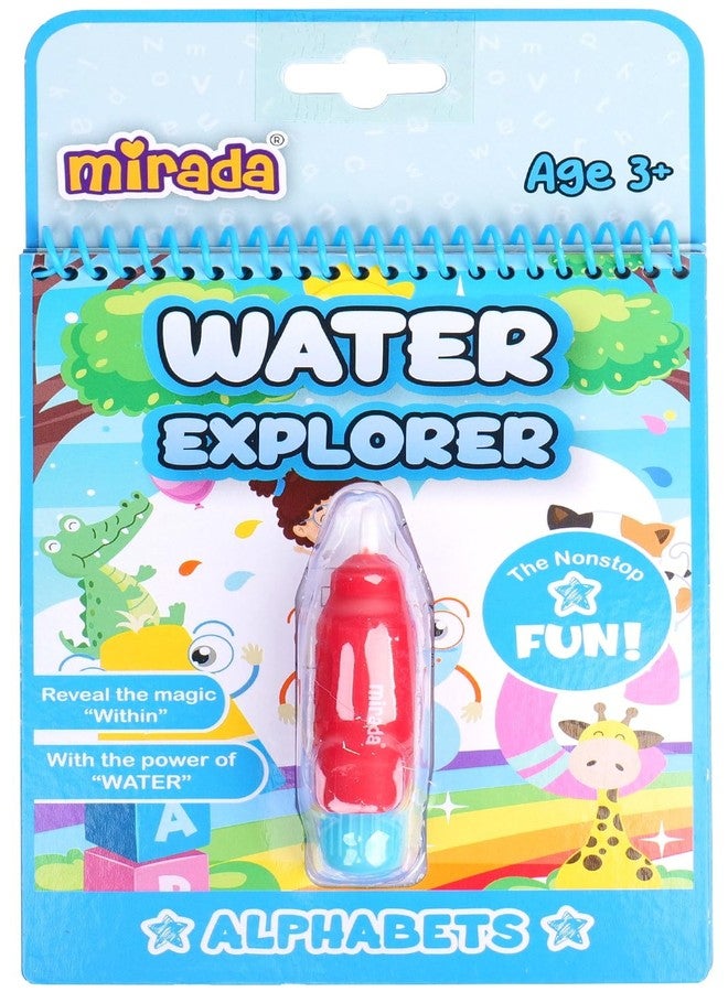Mirada Water Explorer - Series | Water Colouring Book, Reusable Water-Reveal Book I Self-Drying with Easy to Hold Water Pen I Educational Toy for Kids, Multicolor (Alphabets) - Image 1