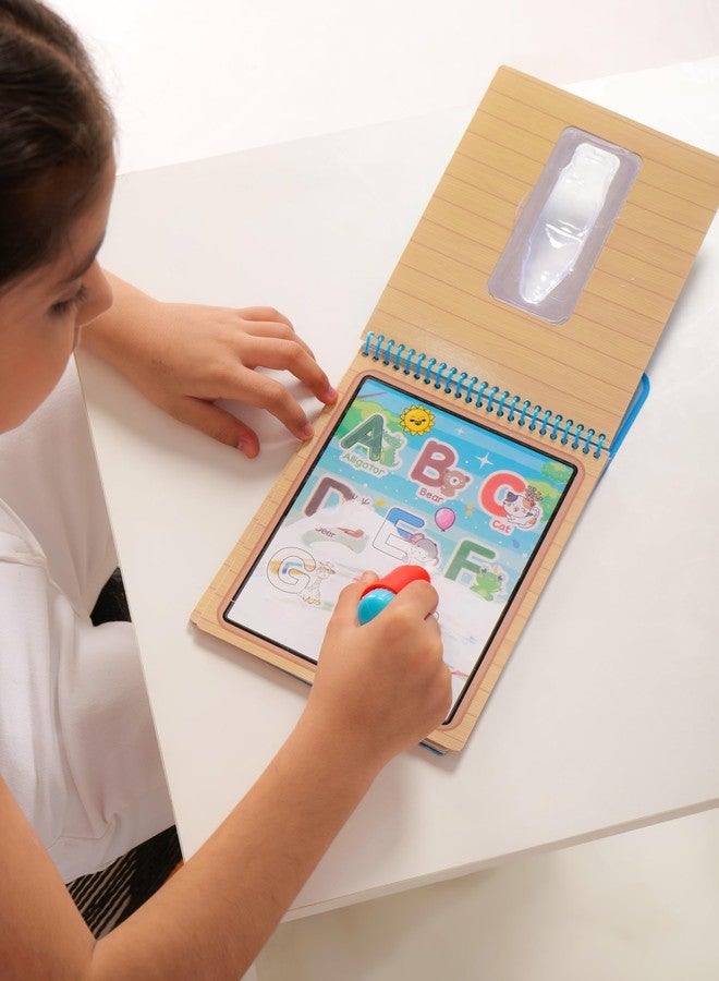 Mirada Water Explorer - Series | Water Colouring Book, Reusable Water-Reveal Book I Self-Drying with Easy to Hold Water Pen I Educational Toy for Kids, Multicolor (Alphabets) - Image 2