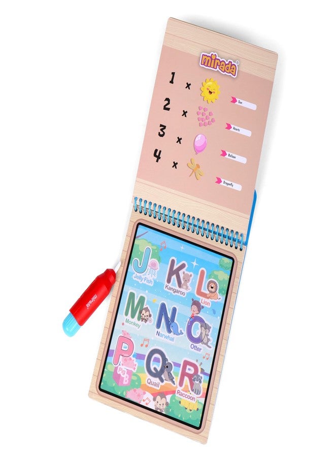 Mirada Water Explorer - Series | Water Colouring Book, Reusable Water-Reveal Book I Self-Drying with Easy to Hold Water Pen I Educational Toy for Kids, Multicolor (Alphabets) - Image 3