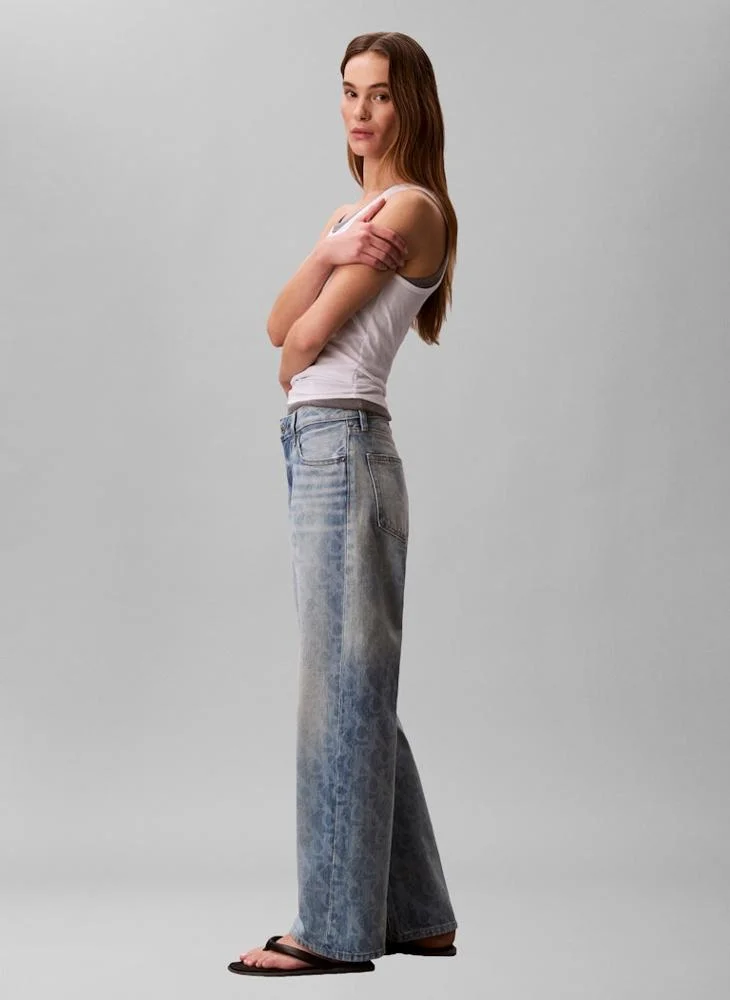 Calvin Klein Jeans  90s Print Straight Leg Jeans for Women | Best Price UAE