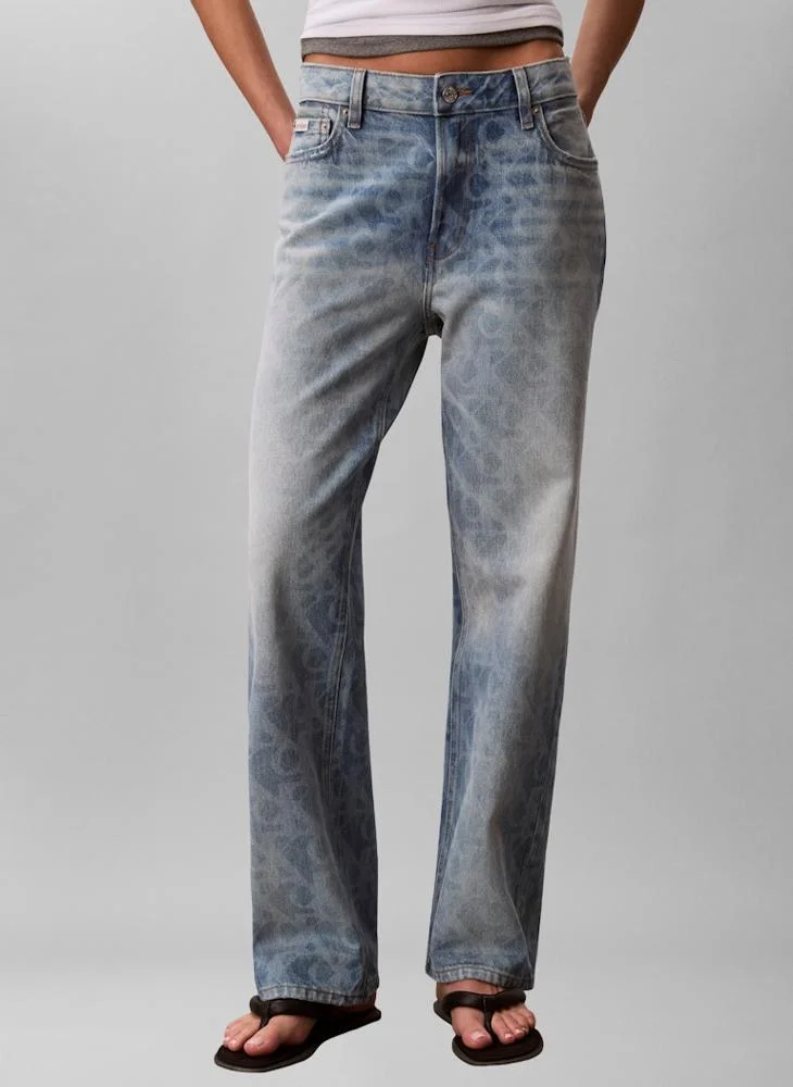 Casual 90S Straight Aop Playbill Jeans