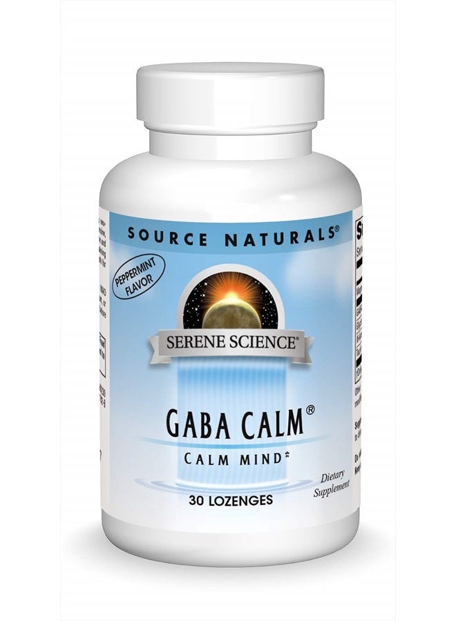 Source Naturals Serene Science, GABA Calm Quick Dissolving Peppermint Flavor - 30 Lozenges - Image 1