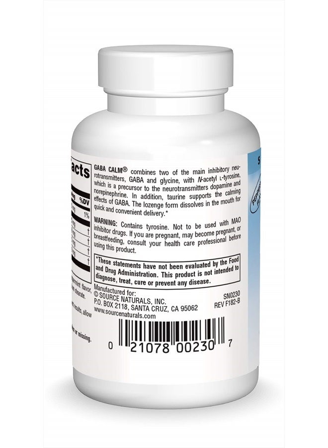 Source Naturals Serene Science, GABA Calm Quick Dissolving Peppermint Flavor - 30 Lozenges - Image 2