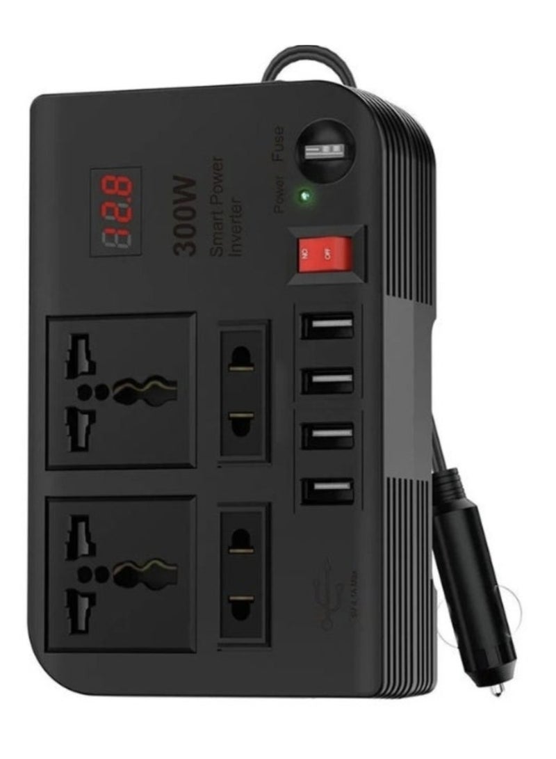 Denx Car Power Inverter, 12V to 220V High Frequency Modified Sine Wave Inverter 300W Multi-Port - Image 3