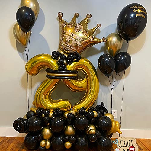 CHANGZHONG 40 Inch Large Gold Number Balloons 2 Aluminum Foil Mylar Big Number Balloons 0-9 Suitable for Gold Birthday Parties, Weddings and Anniversary Photography - Image 3