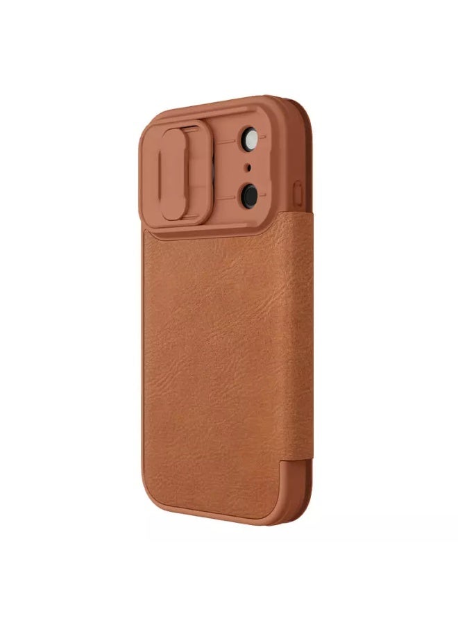 Nillkin Qin Pro Series Leather Flip Case for iPhone 17 Pro (6.3”, 2025) – Premium Textured Leather, Card Slot, Ultra-Slim Full Protection Cover - Image 4