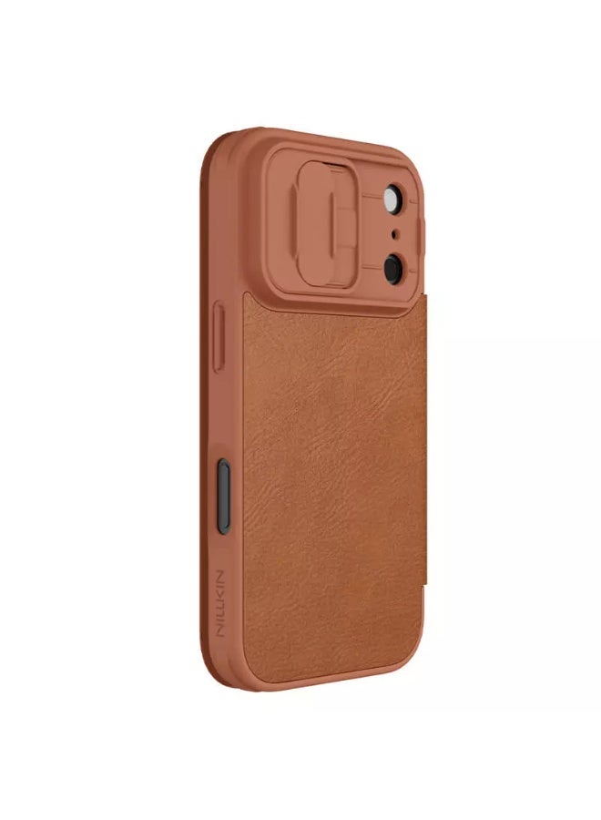 Nillkin Qin Pro Series Leather Flip Case for iPhone 17 Pro (6.3”, 2025) – Premium Textured Leather, Card Slot, Ultra-Slim Full Protection Cover - Image 5