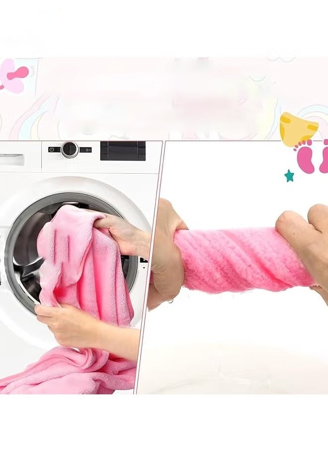 Berma Baby Hooded baby towel, toddler bathrobe, soft baby towel, newborn blanket, coral fleece shawl bath towel, swimming towel, soft and super absorbent towel for baby boys and girls, 80*80 cm  - Image 5