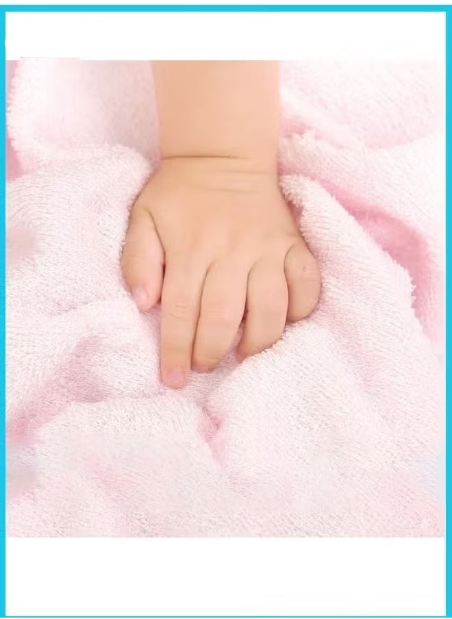 Berma Baby Hooded baby towel, toddler bathrobe, soft baby towel, newborn blanket, coral fleece shawl bath towel, swimming towel, soft and super absorbent towel for baby boys and girls, 80*80 cm  - Image 3