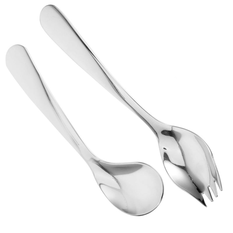 Adaptive Angled Spoon And Fork Set For Elderly Ergonomic Stainless Steel Feeding Utensils For Bedridden Patients - Image 2
