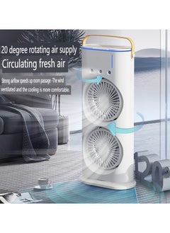 EXCLIFE Three-speed colorful lights 5000 mA extreme spray air conditioning fan shaking head, charging, remote control  - Image 3