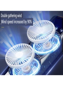 EXCLIFE Three-speed colorful lights 5000 mA extreme spray air conditioning fan shaking head, charging, remote control  - Image 4